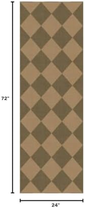 Lessymo Checkered Runner Rug 2x6 - Image 2