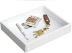 HofferRuffer Faux Leather Vanity Tray, Elegant Desktop Storage Organizer - Image 6
