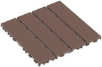 Plastic Interlocking Deck Tiles – 44 Pack 12"x12" Brown Waterproof Deck Flooring - Image 6