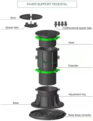 AP Adjustable Paver/Tile Pedestal .75"-7" Decking and Flooring. - Image 2