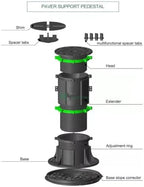 AP Adjustable Paver/Tile Pedestal .75"-7" Decking and Flooring. - Image 2
