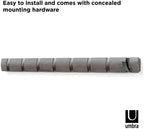 Umbra Flip Coat Rack, Wall Mount 8-Hook, Space Saving - Image 5
