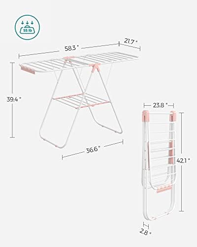 SONGMICS Clothes Drying Rack, Foldable Space-Saving Laundry Drying Rack - Image 6