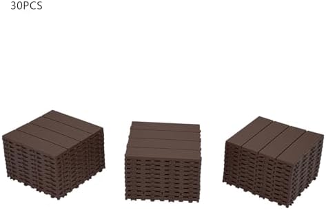 30 Pack Interlocking Deck Tiles 11.8"x11.8" Interlocking Patio Deck Tiles - Image 4