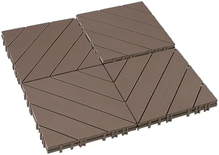 9 PCS Plastic Interlocking Deck Patio Tiles by Mapleyard