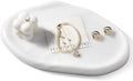 Koville Luxurious White Marble Vanity Tray, Cloud Shape Serving Stone Key Tray by Koville