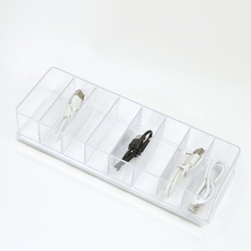 ZEXALOR Clear Drawer Organizer, 8 Sections Clear Organizer Drawer Dividers - Image 4