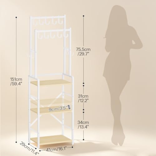 HOOBRO Tall Purse Organizer for Closet, 3-Tier Handbag Rack - Image 3
