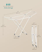 SONGMICS Clothes Drying Rack, Heavy Duty, 4 Gullwings - Image 6
