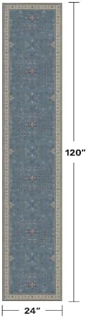 Hazo Haus Non Slip 10ft Long Hallway Runner Rug Blue - Image 2