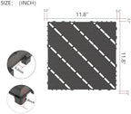 Plastic Interlocking Deck Tiles 12"x12" Waterproof Outdoor Patio Flooring PP - Image 2