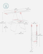 SONGMICS Clothes Drying Rack, Foldable 2-Level Stee Laundry Drying Rack - Image 6