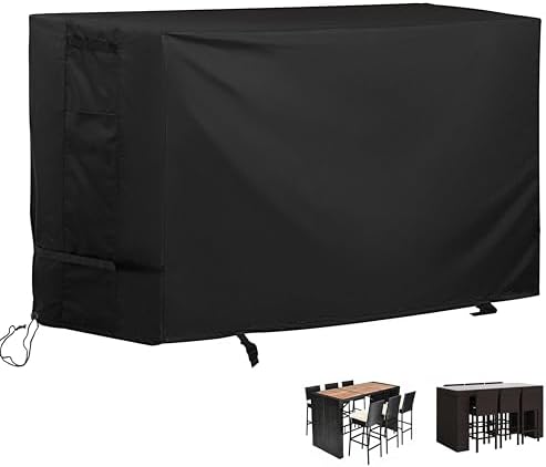 Bar Height Patio Set Cover for 7 Pieces Patio Bar Dining Table and Chairs Set by Unknown