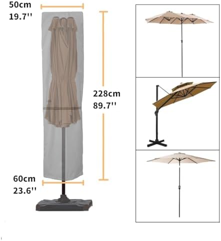 Patio Umbrella Cover for 7'-11' Umbrellas Or 15' Double-Sided Umbrellas - Image 2