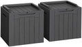 Flamaker 2 Pack Deck Box 31 Gallon Waterproof Resin Storage Box by Flamaker
