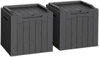 Flamaker 2 Pack Deck Box 31 Gallon Waterproof Resin Storage Box by Flamaker