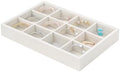 Beige 12Grid Bedside Organizer by FocusOnJewelryDisplay