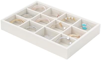 Beige 12Grid Bedside Organizer by FocusOnJewelryDisplay