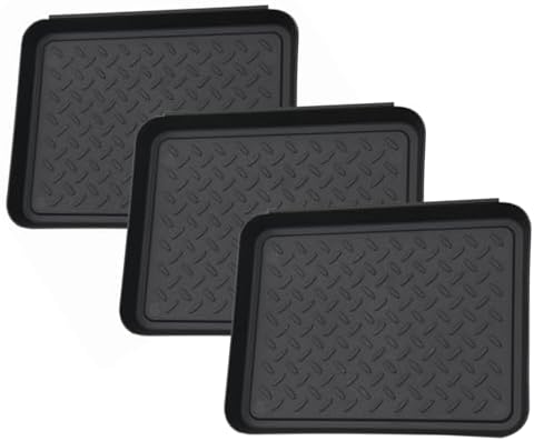 DZS 3 Packs Plastic Shoe Tray and Boot Mat, Durable Waterproof Entryway Tray by DZS