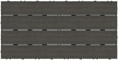 NewTechWood UltraShield Naturale Quick Deck Tile, Argentinian Silver Gray by NewTechWood