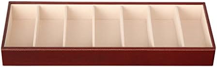 J JACKCUBE DESIGN 7 Slot Sunglasses Organizer, Leather Eyeglass Storage Tray Box - Image 4