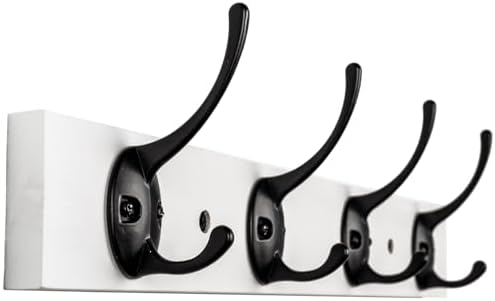 VERTORGAN 1 Pack Wall Mounted Wooden Hat Rack, 4 Hooks Entryway by VERTORGAN