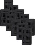 Decor Grates PL408-BLK-10 Louvered Plastic Floor Register, 10 Pack by DecorGrates
