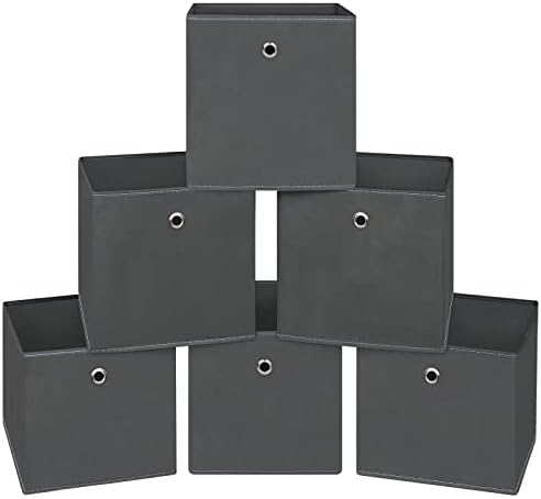 Foldable Storage Cubes Bins, 11 Inch Cloth Storage Cube Fabric Storage Box by NieEnjoy