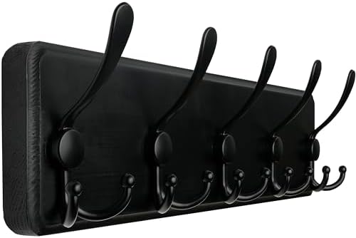 WEBI Coat Rack Wall Mount, Coat Hooks Wall Mounted Rustic, Large Coat Hanger by WEBI