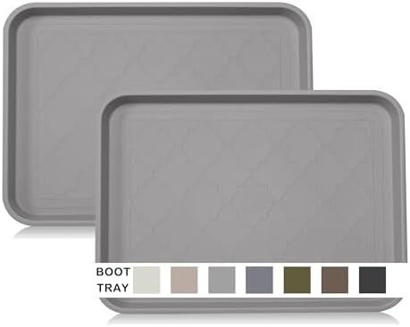WATANIYA PET Boot Tray for Entryway Indoor, Heavy Duty Shoe Mat Tray 2 Packs by WATANIYAPET