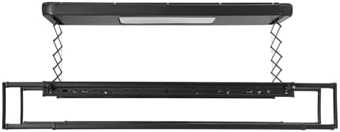 Electric Retractable Airing Rack Black, Ceiling Clothesline 77lbs Load - Image 4