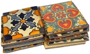 9 Mixed Designs Real Ceramic A1 Quality Talavera Mexican Tile 4x4 " Sampler - Image 3