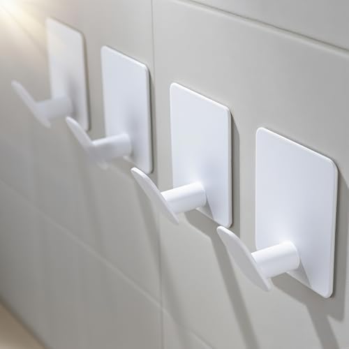 DELITON Adhesive Towel Hooks, SUS 304 Steel No Drill Shower Hooks - Image 2
