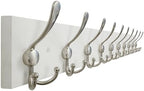 SKOLOO Creations White Solid Wood Wall Mounted Coat Rack, 10 Hooks, 38-1/8" Long by SKOLOO