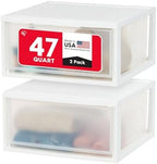 IRIS USA 2-Pack, 47 Qt. Extra Large Stacking Drawer by IRISUSA