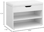 VASAGLE Storage Bench with Cushion, Shoe Bench, Hidden Storage - Image 3
