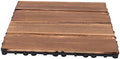 36 Pcs Interlocking Wood Deck Tiles, Dark Coffee by Unknown