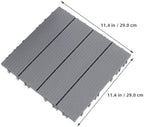 4pcs Imitation Wood Interlocking Deck Tiles - Image 2