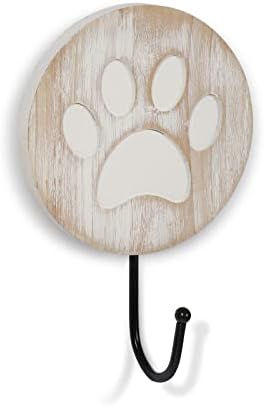 Dwellington Vintage Style Dog Paw Wall Mounted Dog Leash Hooks Rustic Farmhouse by dwellington