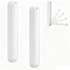 4.33 in Extended Folding Coat Hooks, 2 Pack White Wall Hooks, Zinc Alloy by Dntorx