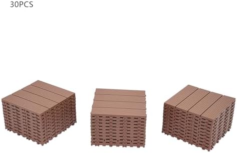 30 Pack Interlocking Deck Tiles 11.8"x11.8" Interlocking Patio Deck Tiles - Image 4