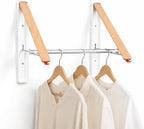 RFOUO Foldable Wall Mounted Clothes Drying Rack, 2 Picks by RFOUO