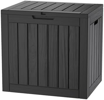 Outdoor Storage Box, 35 Gallon Waterproof Deck Box, Quick Snap-Lock Resin by GraceYourYard