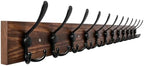Coat Rack Wall Mount 47.3'' Solid Wood and 12 Hooks by Homagic