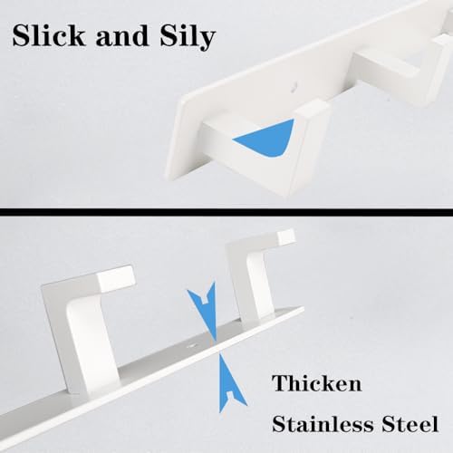 Coat Rack, Heavy Duty Stainless Steel 4 Tri Coat Hook Hanger, Wall Mounted - Image 5