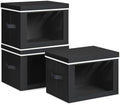 Homsorout Storage Bins with Lids, 3 Pack Large Storage Cubes with Window by Homsorout