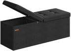SONGMICS 43.3 Inches Storage Ottoman, Foldable Bench by SONGMICSbySONGMICSHOME