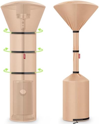 QH.HOME Patio Heater Cover, Waterproof Tear-Resistant 89"x 33"x19" by QHHOME