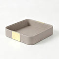 SANZIE Leather Tray Desktop Storage, Trinket Catchall Tray by SANZIE