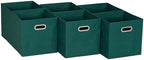 Household Essentials 6 ct Open Fabric Cube Storage Bins, Forest Green by HouseholdEssentials